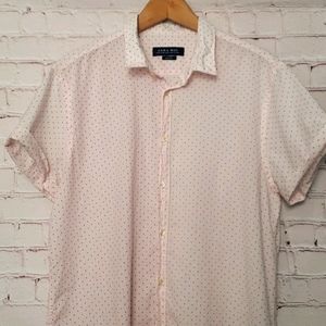 Zara Man XL Polka-dot Light Pink Shirt